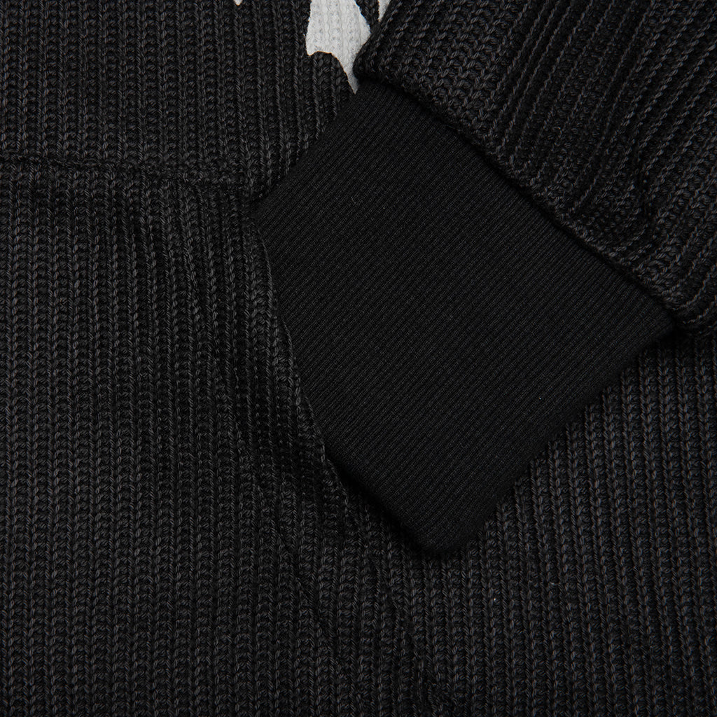 Twitch Knitted Zip Hoodie - Black