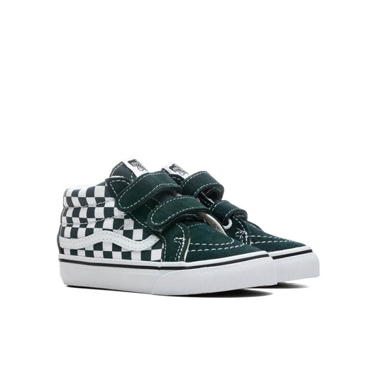 Toddler Sk8-Mid Reissue V "Checkerboard" - Scarab/True White