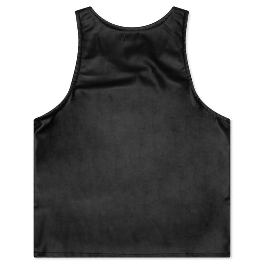 Vegan Leather Tank - Black