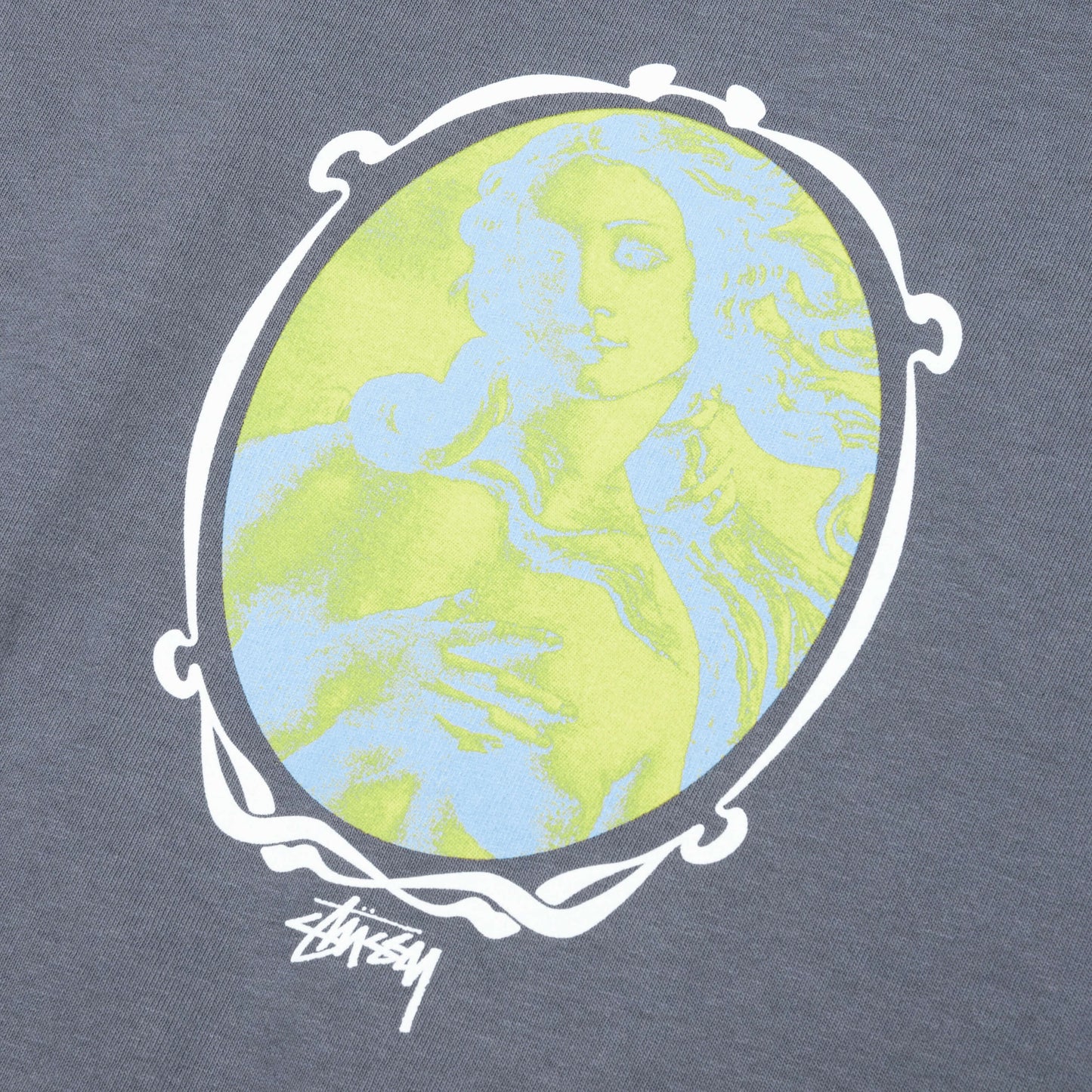 Venus Oval Pig. Dyed Tee - Indigo