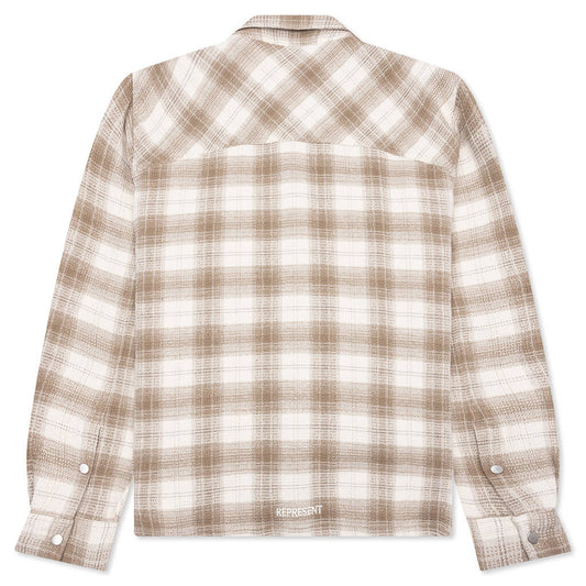Waffle Flannel Shirt - Mid Brown