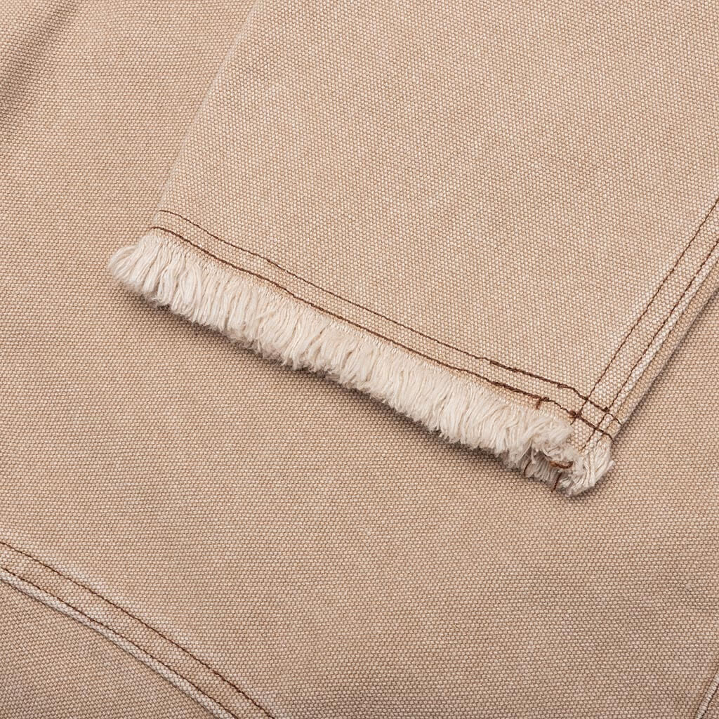 Washed Canvas Zip Hoodie - Tan