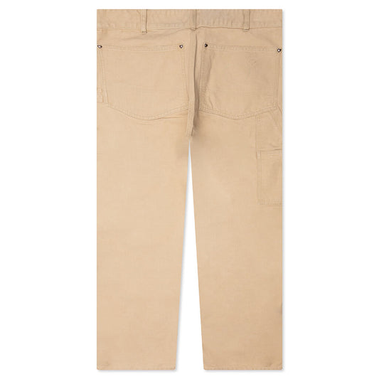 Washed Duck Work Pants - Beige