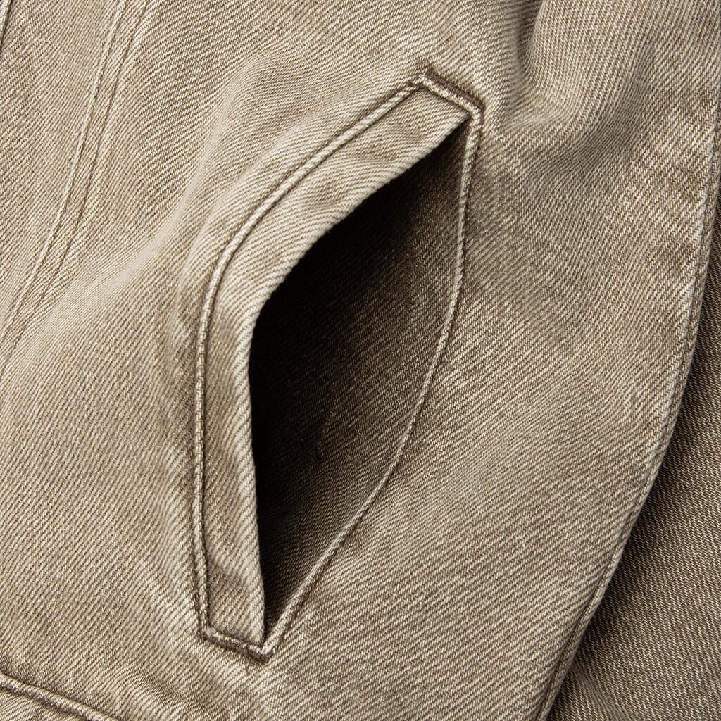 Washed Twill Trucker - Taupe
