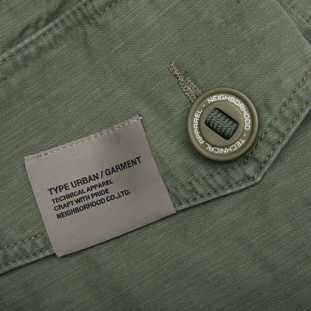 Wide Cargo Short Pants - Olive Drab