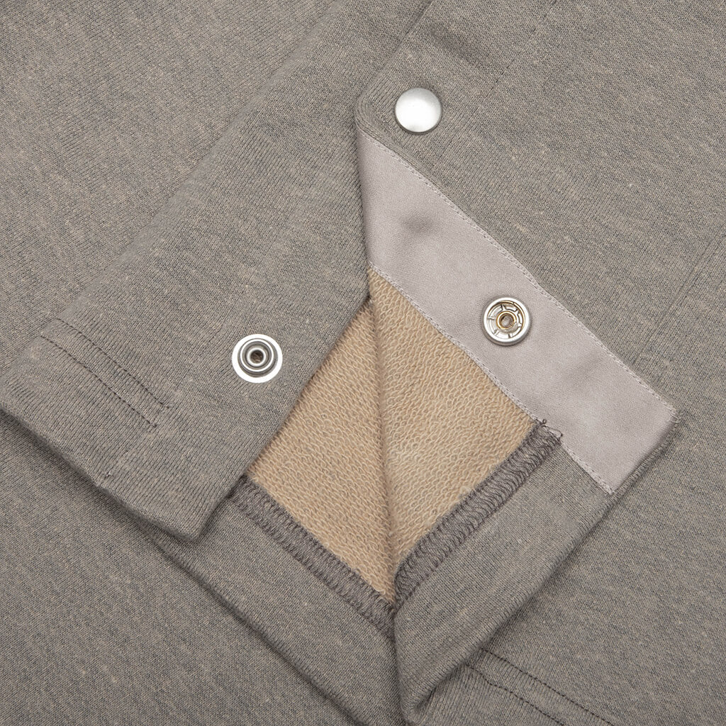 Wide Pusher Sweat Pants - Grey Melange