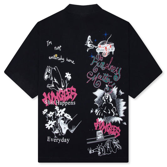 Winter Test Print Tee - Black