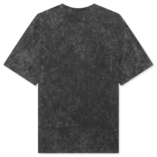 Women's Short-Sleeve Oversized Graphic T-Shirt with Swarovski® Crystals - Off Noir