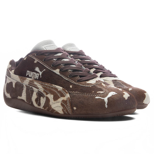 Women's Speedcat Cow Print - Chocolate Brown/Gum