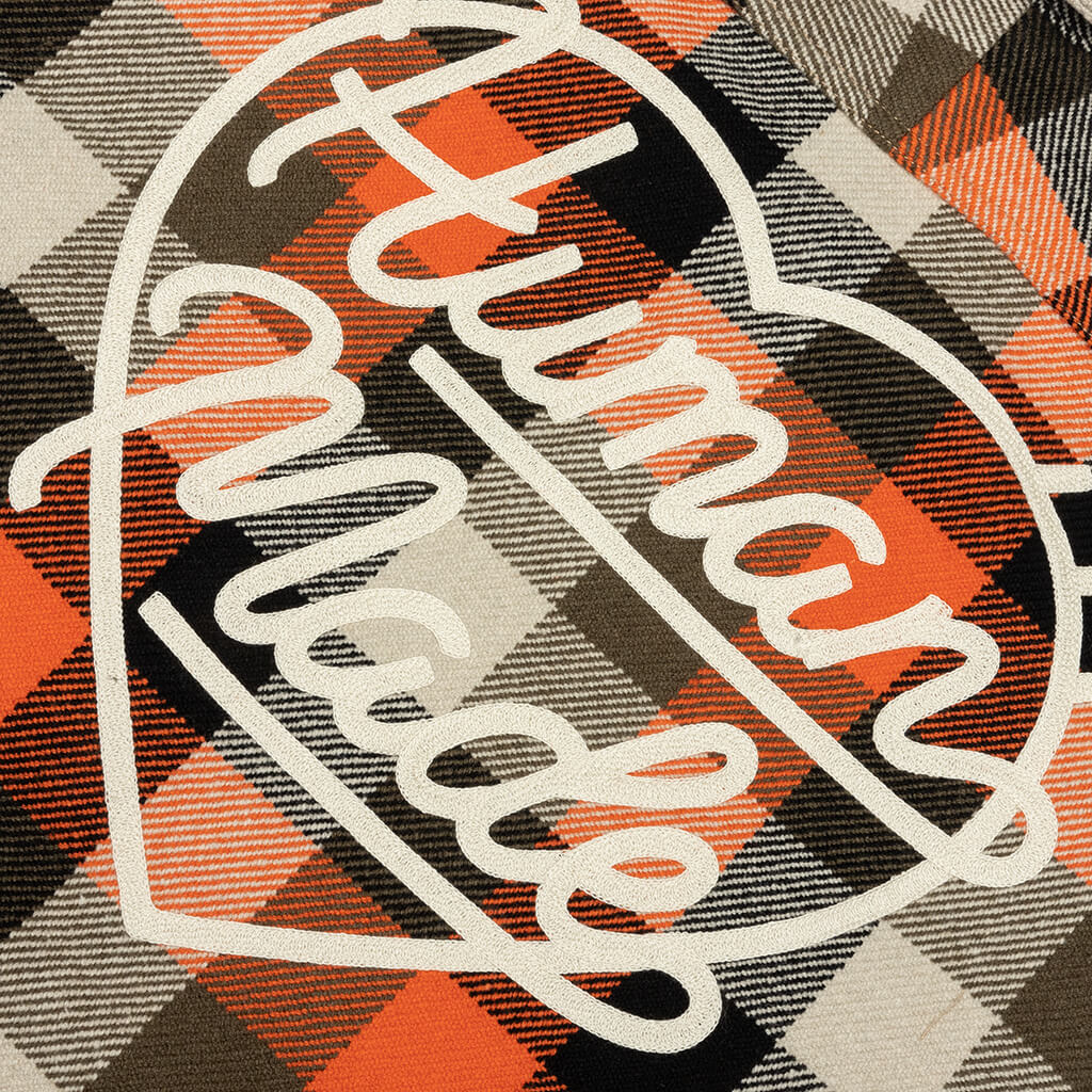 Wool Check Shirt - Orange