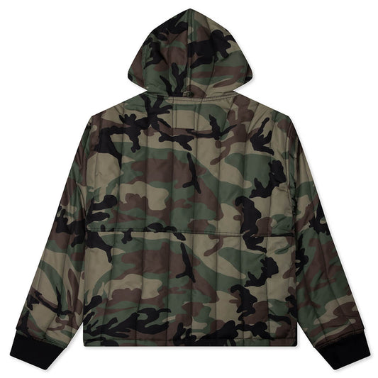 Work Jacket Quilted Nylon - Woodland Camo