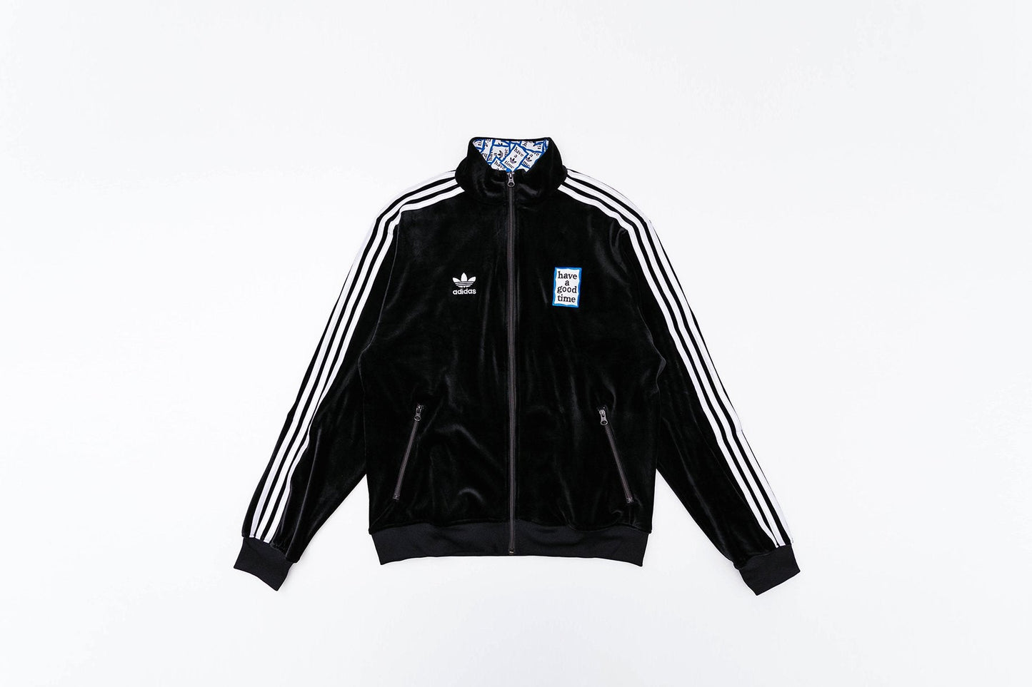 adidas Originals x Have A Good Time Velour Track Top - Black