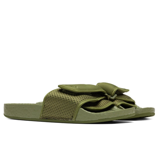 adidas Originals x Pharrell Williams Boost Slide - Olive Cargo