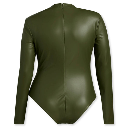 adidas Originals x Ivy Park Women's Plus Size Faux Leather Bodysuit - Wild Pine