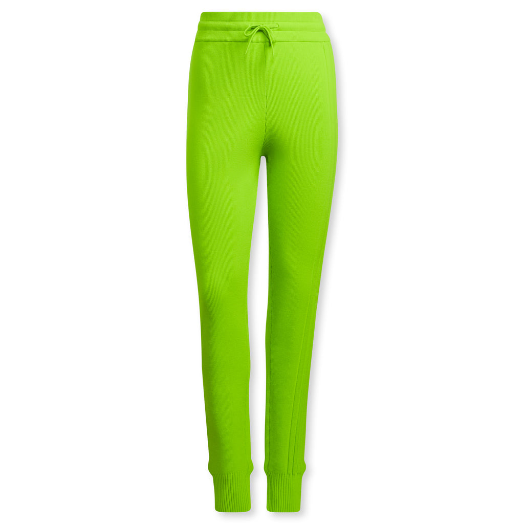 adidas Originals x Ivy Park Women's 3 Stripe Knit Rib Jogger - Solar Slime