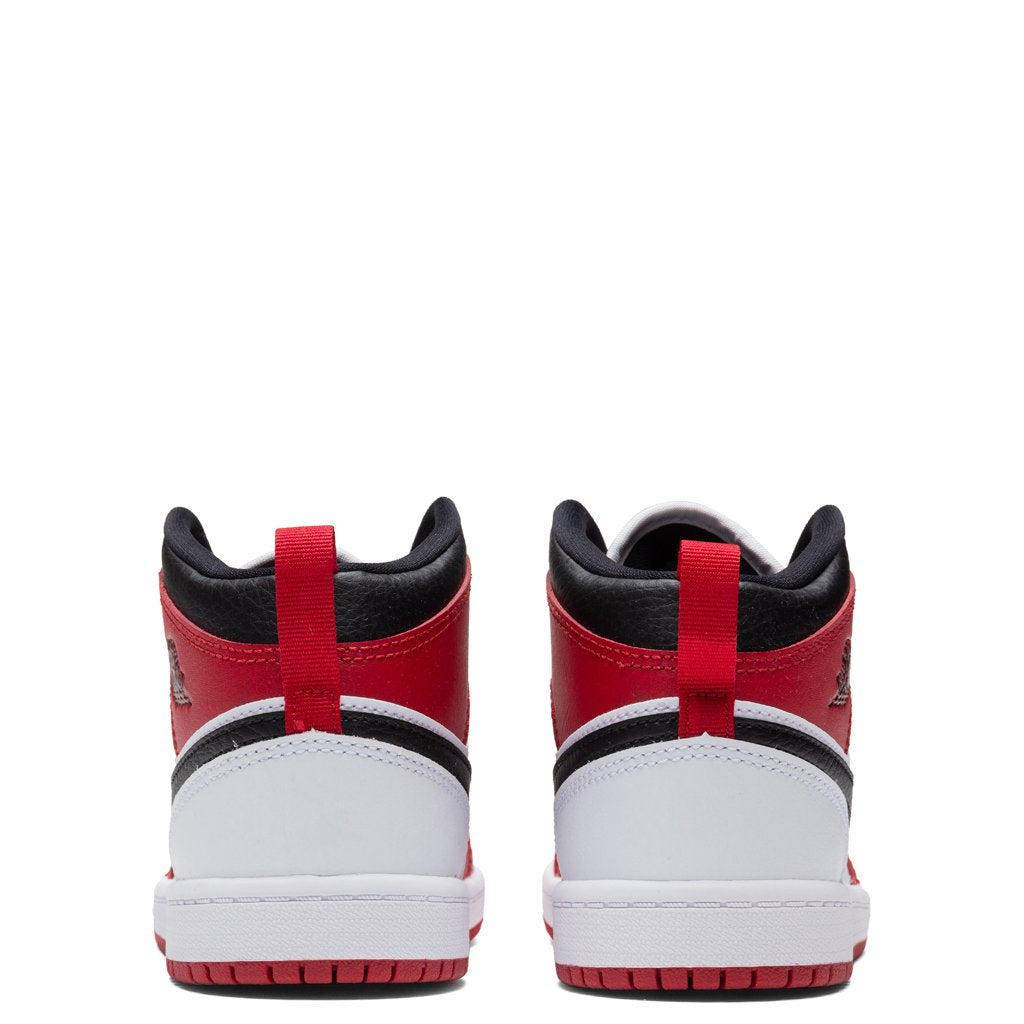 Air Jordan 1 Mid (PS) - White/Gym Red