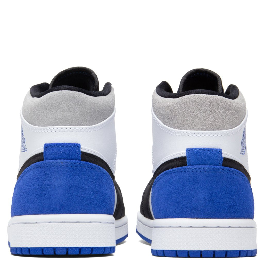 Air Jordan 1 Mid "Royal Black Toe" - Black/White/Blue