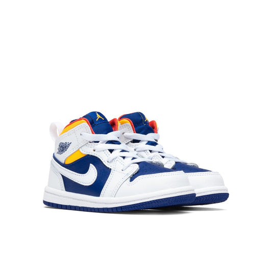 Air Jordan 1 Mid (TD) - White/Laser Orange