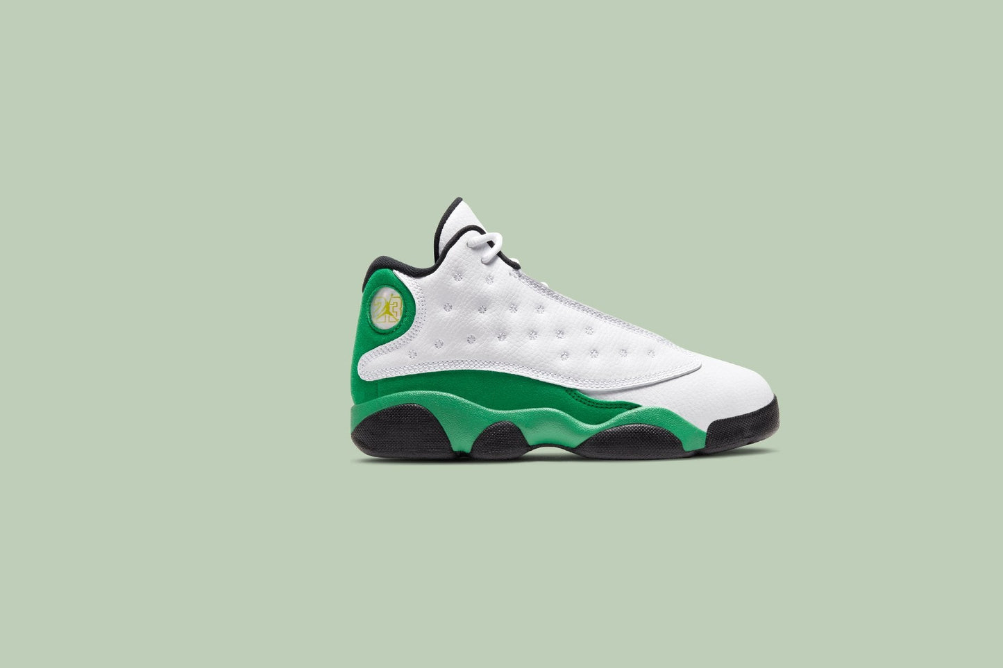 Air Jordan 13 Retro (PS) "Lucky Green" - White/Black