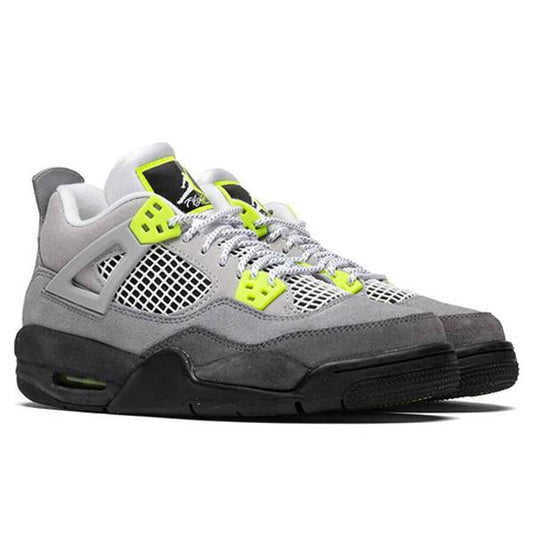 Air Jordan 4 Retro "Neon" (GS) - Cool Grey/Volt/Wolf Grey/Anthracite