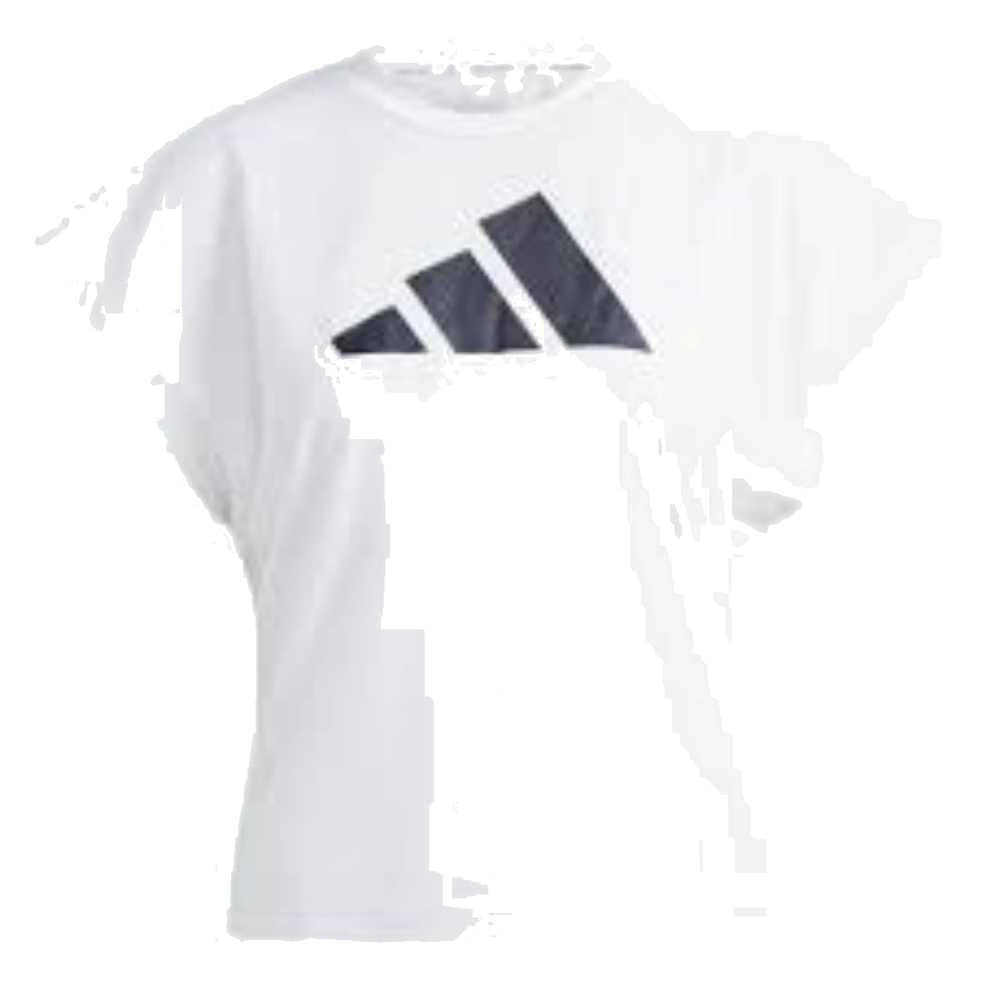 (WMNS) adidas Train Icons Training Regular Fit Logo T-Shirt Asia Sizing 'White Black' IM4743