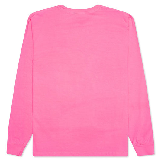 Actual Visual Guidance L/S Tee - Pigment Dyed Neon Pink