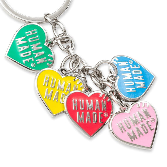 Heart Key Charm - Silver