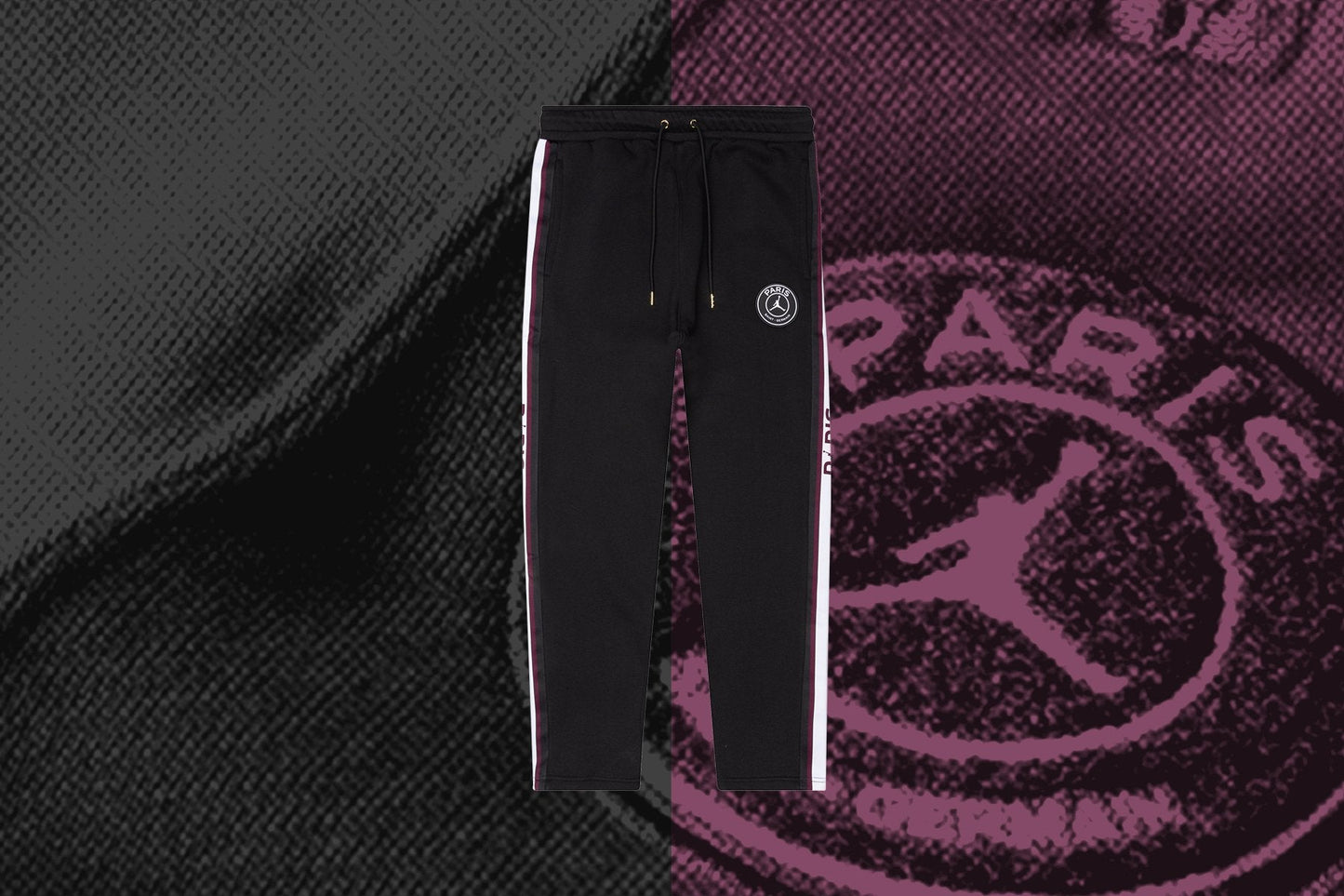 Jordan x Paris Saint-Germain Fleece Pants - Black/Metallic Gold