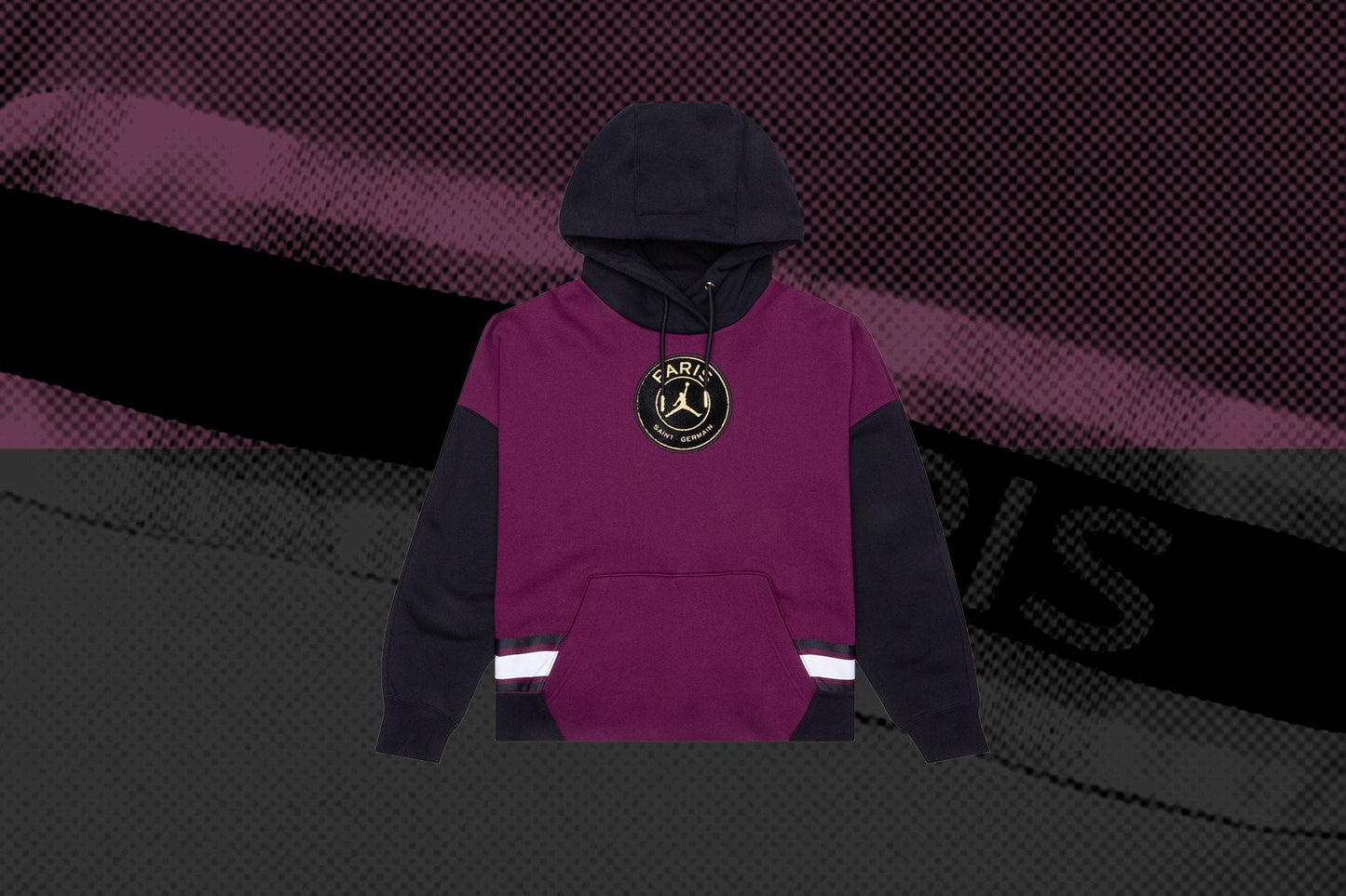 Jordan x Paris Saint-Germain Women's Fleece Hoodie - Bordeaux/Black