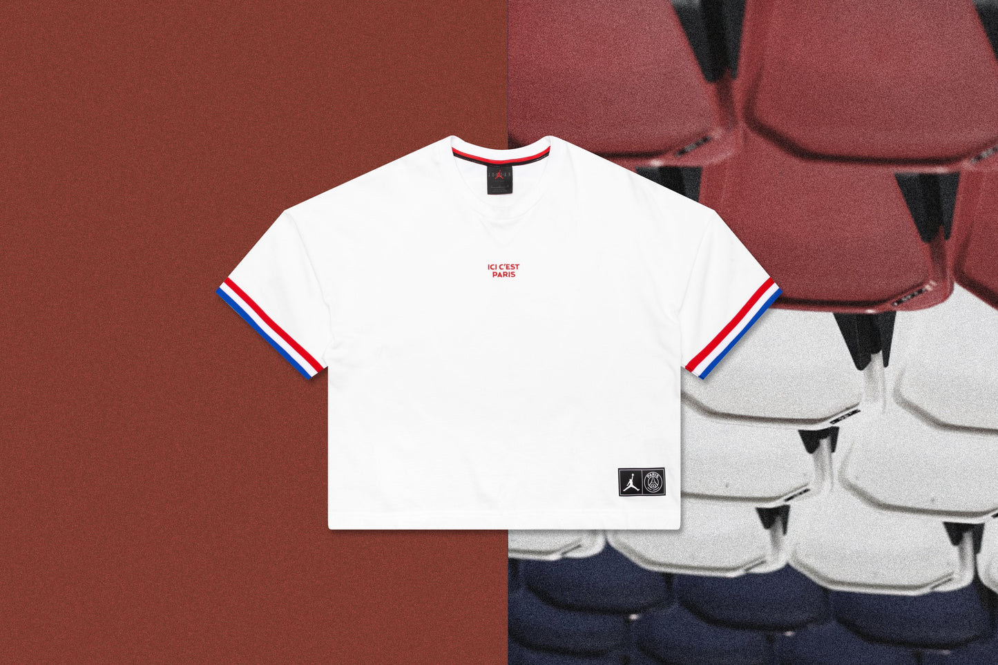 Jordan x PSG Women's S/S Top - White/University Red