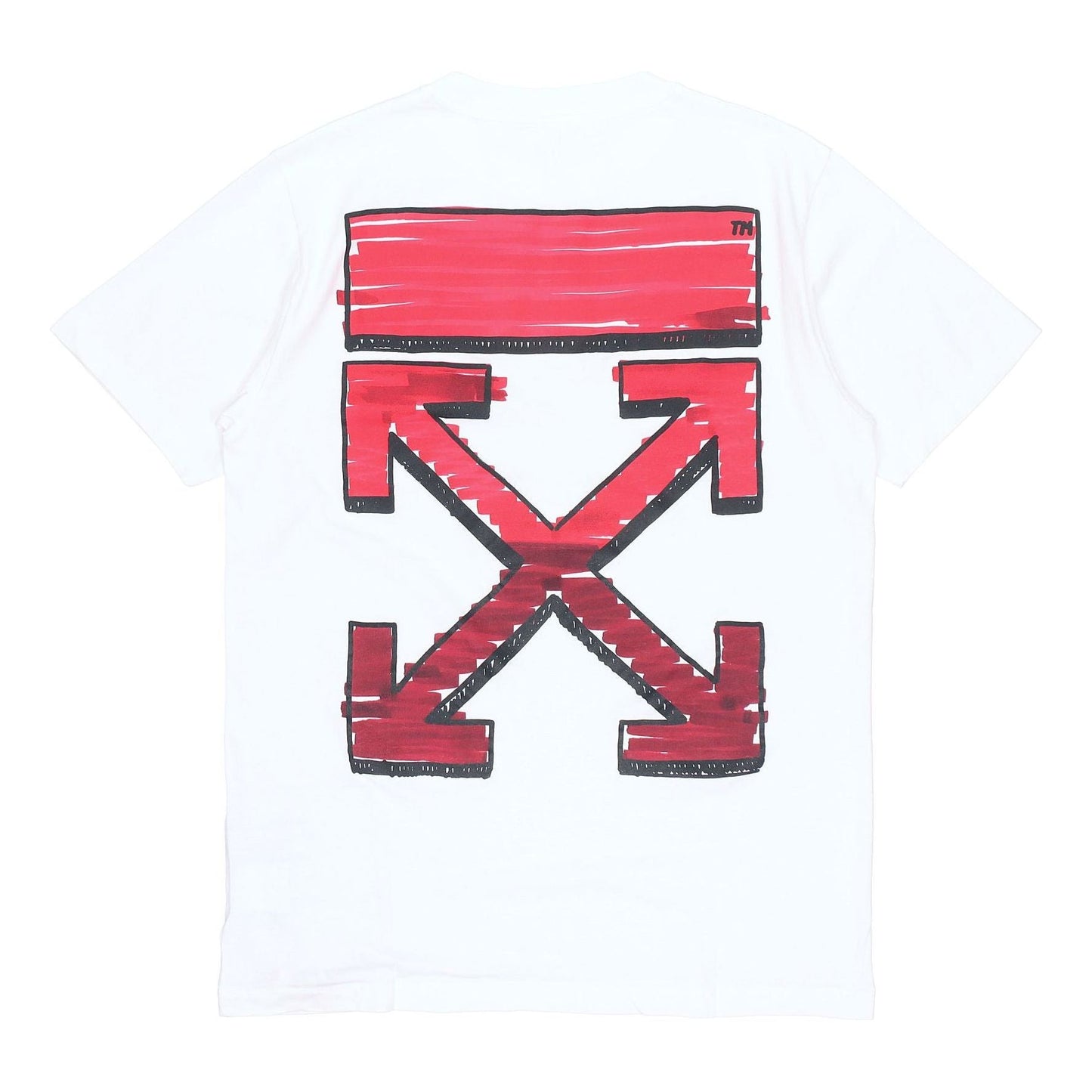 Off-White SS21 Back Arrow Logo Printing Round Neck Pullover Short Sleeve White OMAA027R21JER0030125