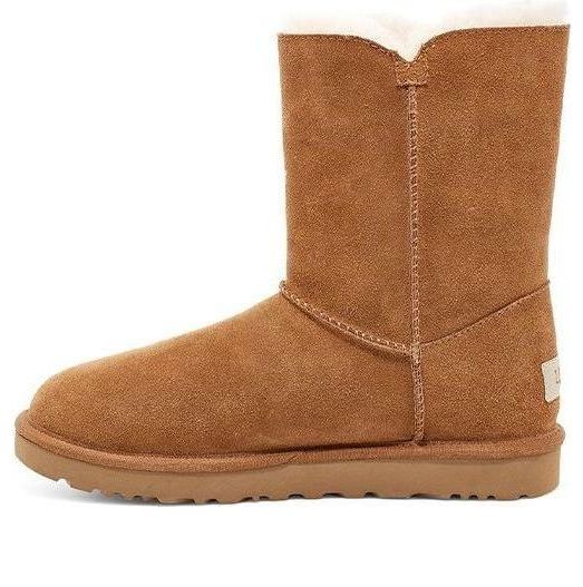 (WMNS) UGG Bailey Button UGG Charm Metallic Alphabet Version Fleece Lined Brown 1114970-CHE