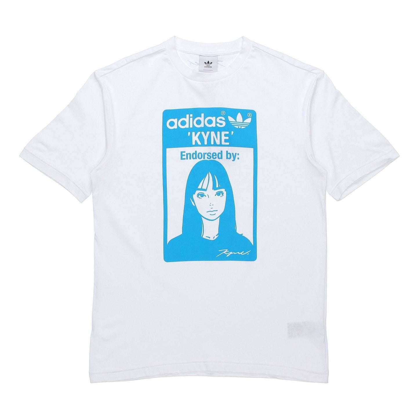 adidas originals x KYNE Crossover Character Printing Round Neck Sports Short Sleeve White HA9996