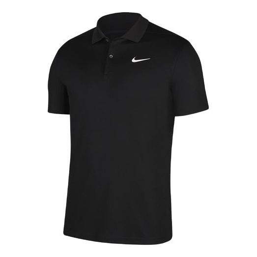 Nike Dri-Fit Slim Fit Version Golf lapel Short Sleeve Polo Shirt Black BV0359-010