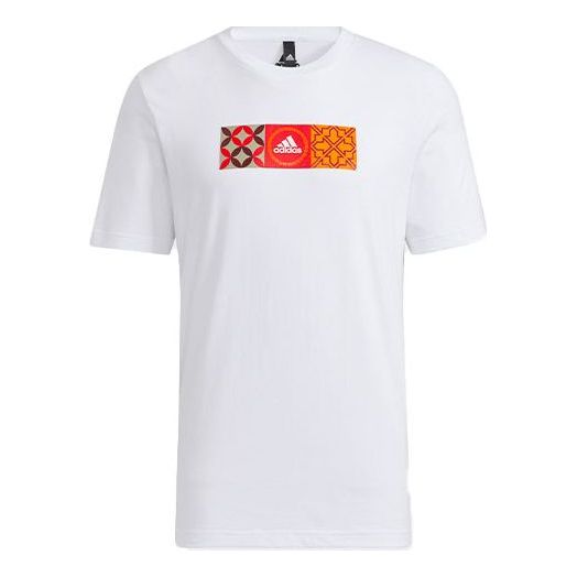 adidas Cny Gfx Tee limited Logo Printing Sports Round Neck Short Sleeve White HI3291