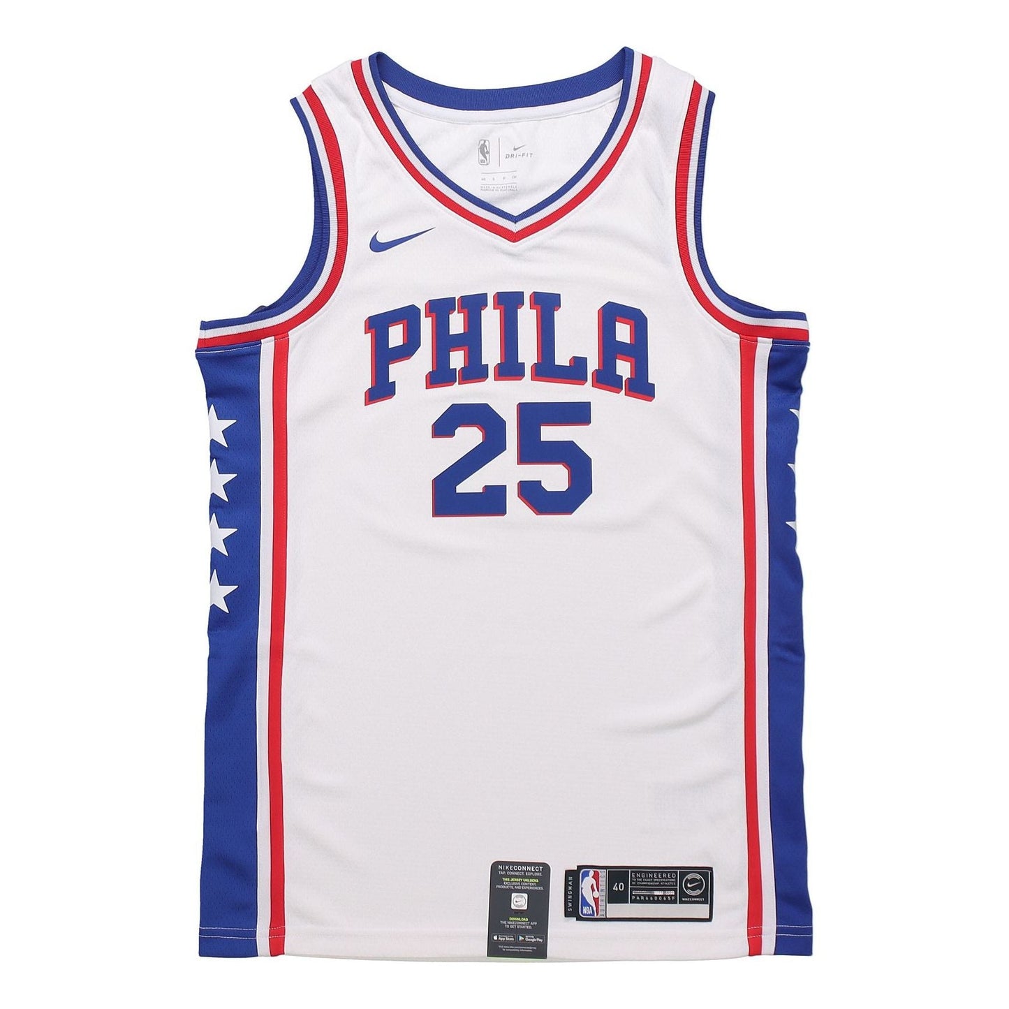 Nike NBA 2019-20 Season SW Fan Edition Philadelphia 76ers Home Simmons 2 No. 5 Jersey 'White' CJ7677-102