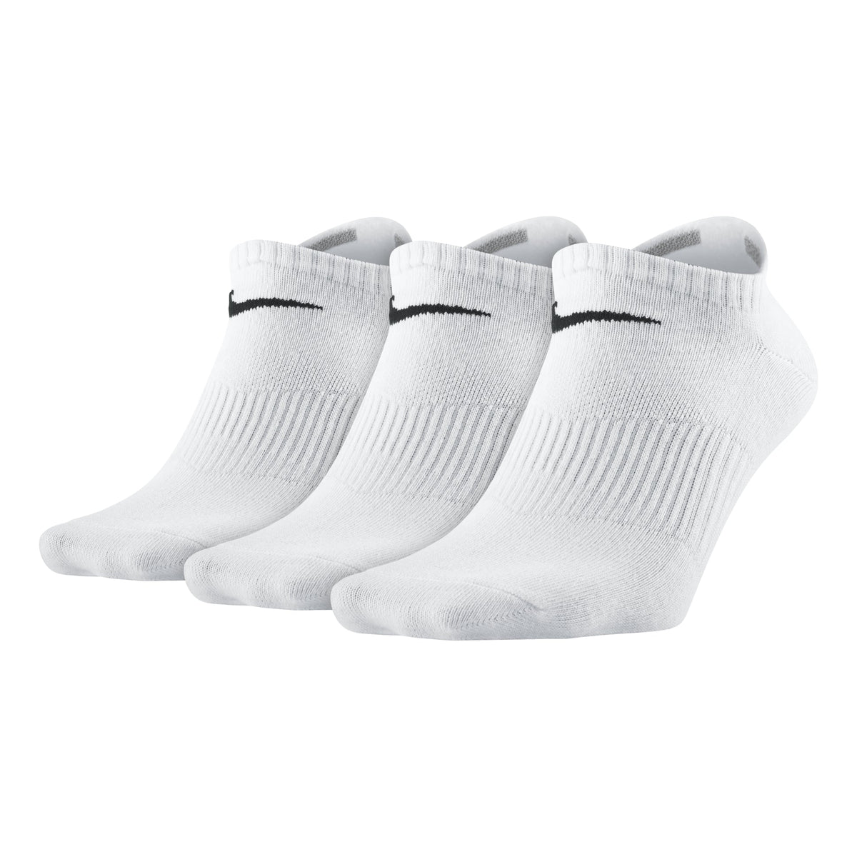 Nike Sports 3 Pairs Breathable Shallow Sports Socks Couple Style 3 Pairs White SX4705-101