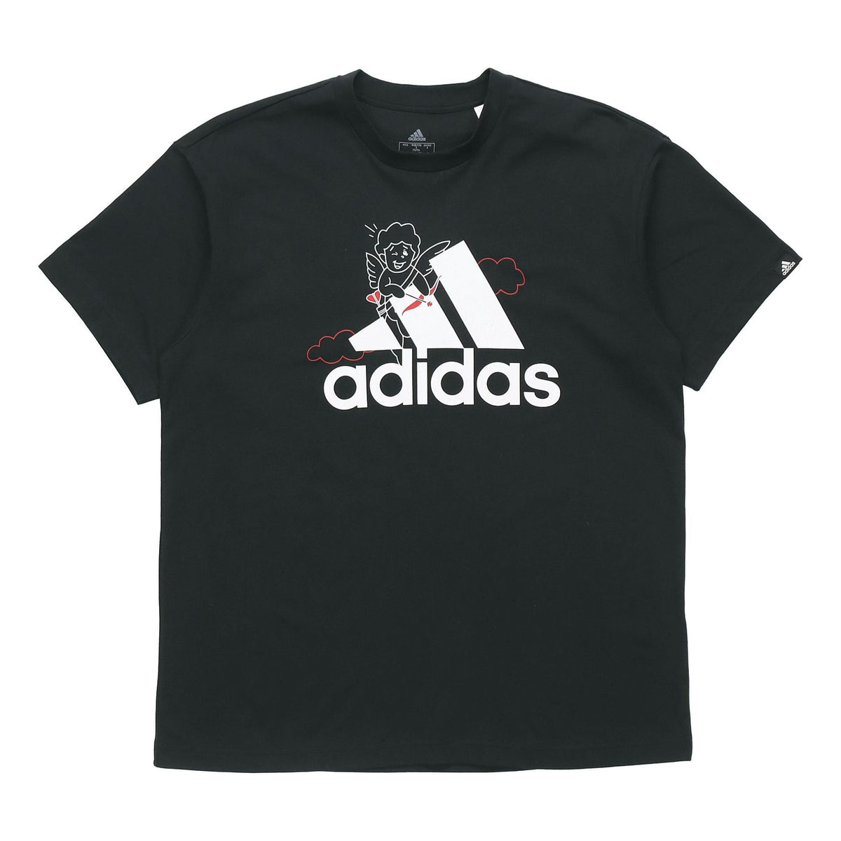 adidas U Vday T Athleisure Casual Sports Printing Pattern Short Sleeve Couple Style Black GV2911