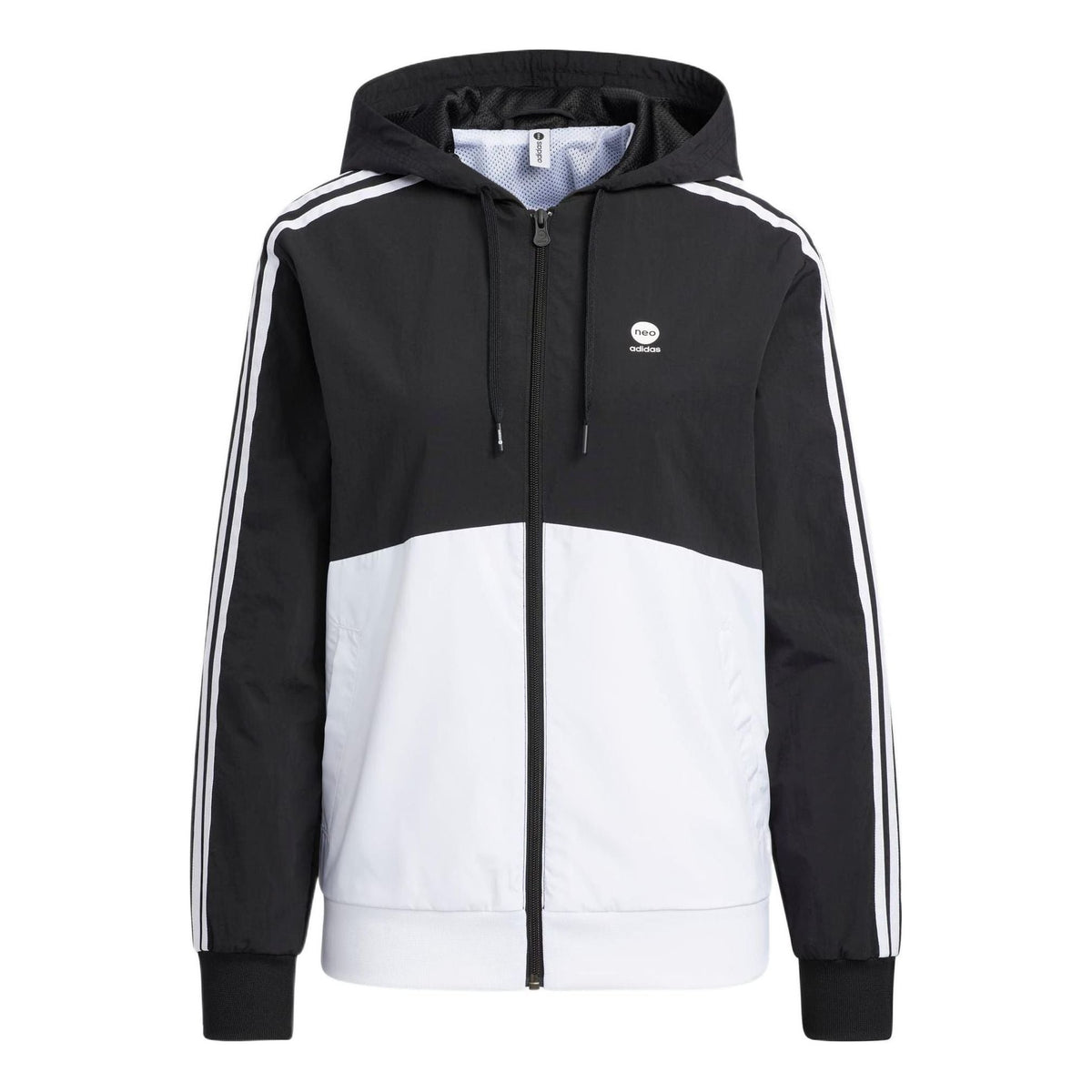 (WMNS) adidas Essentials Woven Jacket Asia Sizing 'Black White' HM2007