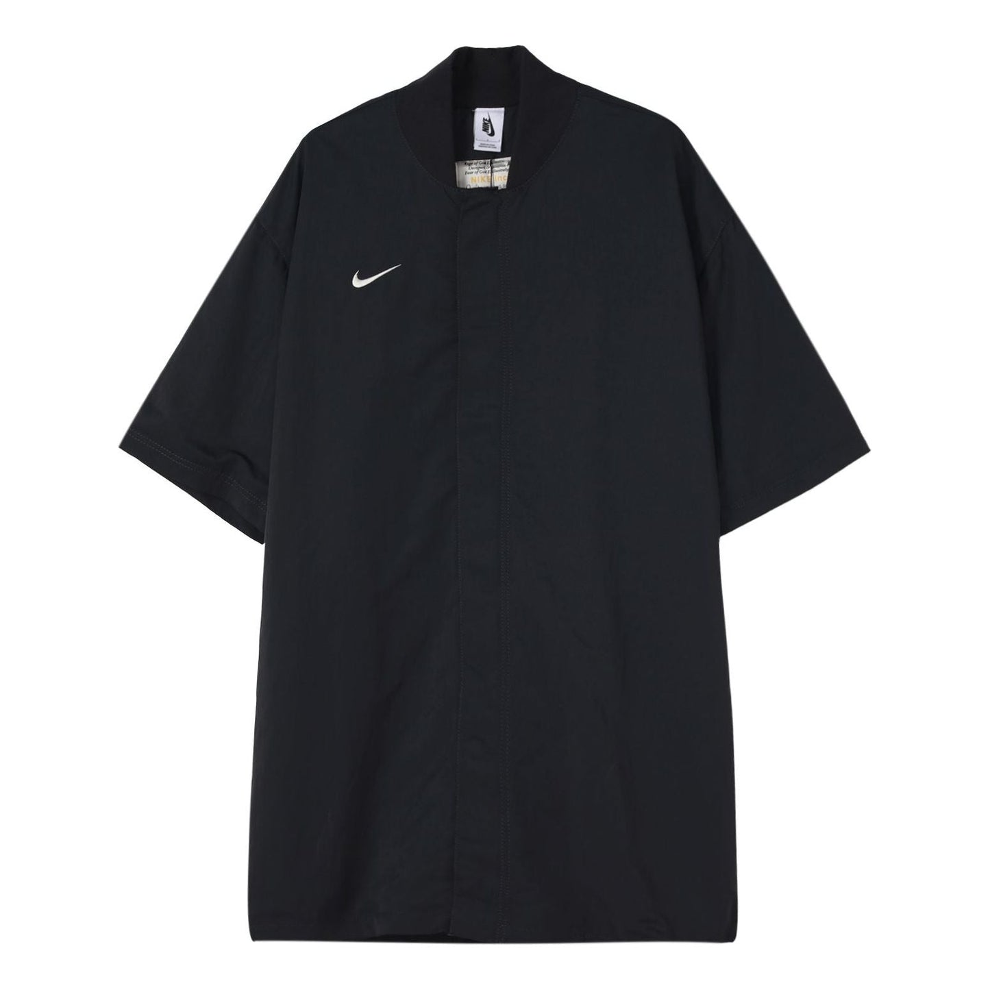 Nike x Fear of God x NBA Crossover Solid Color Loose Short Sleeve Shirt Black CU4686-010