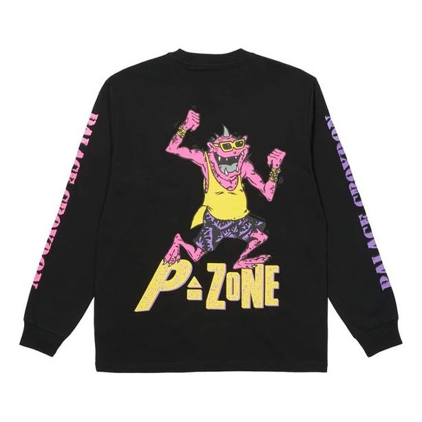 PALACE x M-Zone Crossover Small Devil Tri-Ferg Pattern Long Sleeves Black T-Shirt P20LS014