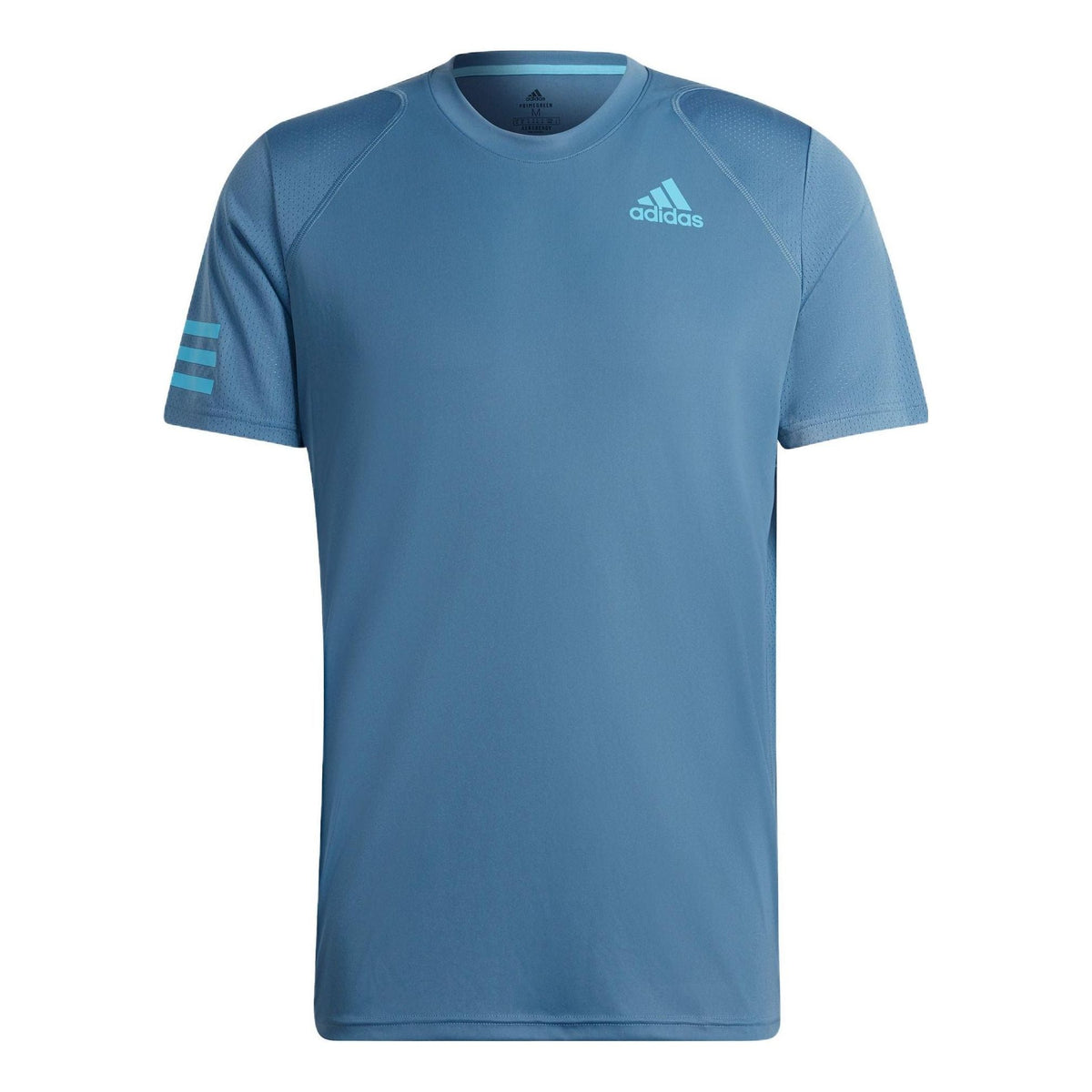 Men's adidas Casual Breathable Solid Color Tennis Sports Short Sleeve Blue T-Shirt HB8033