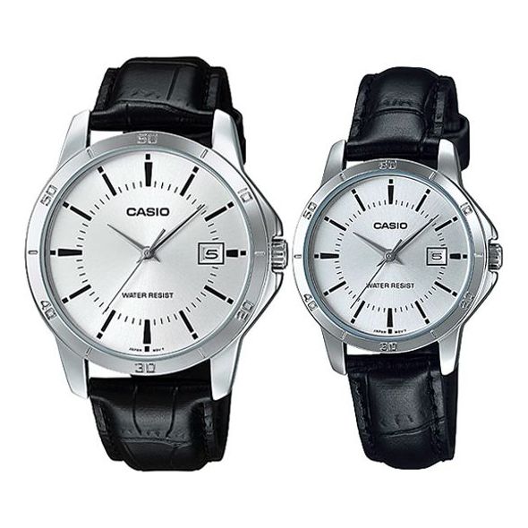 CASIO Couple Quartz Waterproof Unisex Mens Black Analog MTP-V004L-7A<P-V004L-7A