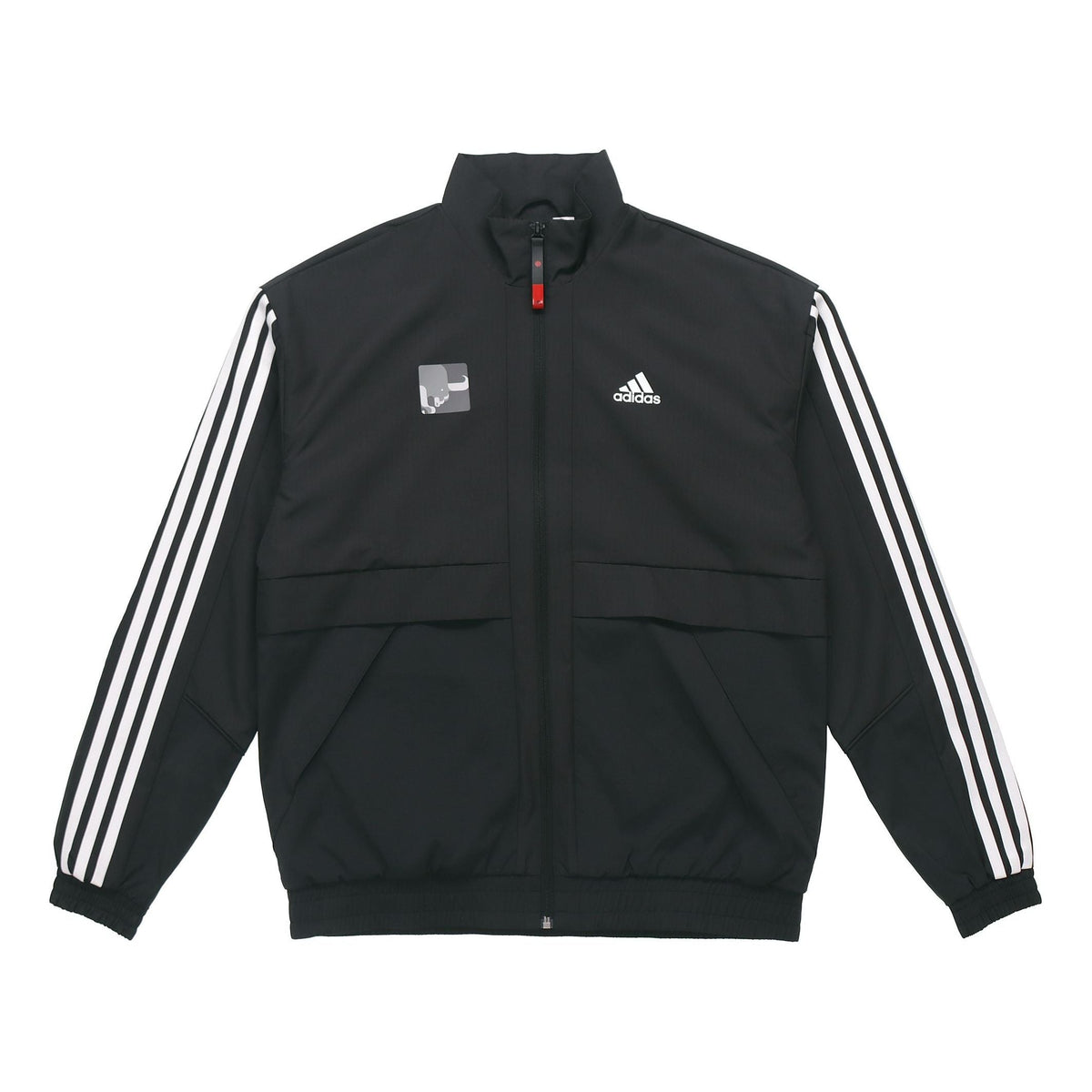 adidas Cny Jkt South Fleece Lined Stay Warm Stand Collar Sports Jacket Black GP1823