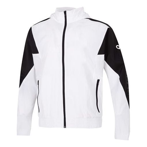 adidas Fi Bp2 Wvjk Contrasting Colors Logo Athleisure Casual Sports hooded Woven Jacket White HE7430