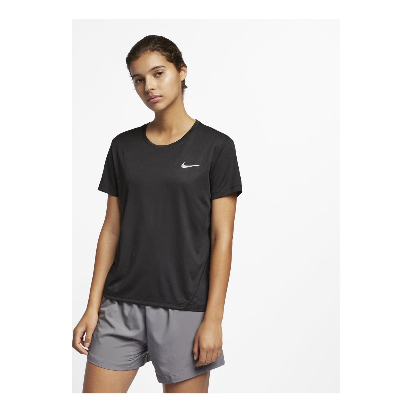 (WMNS) Nike Dri-FIT Sports Training Quick Dry Breathable Round Neck Short Sleeve Black T-Shirt AJ8122-010