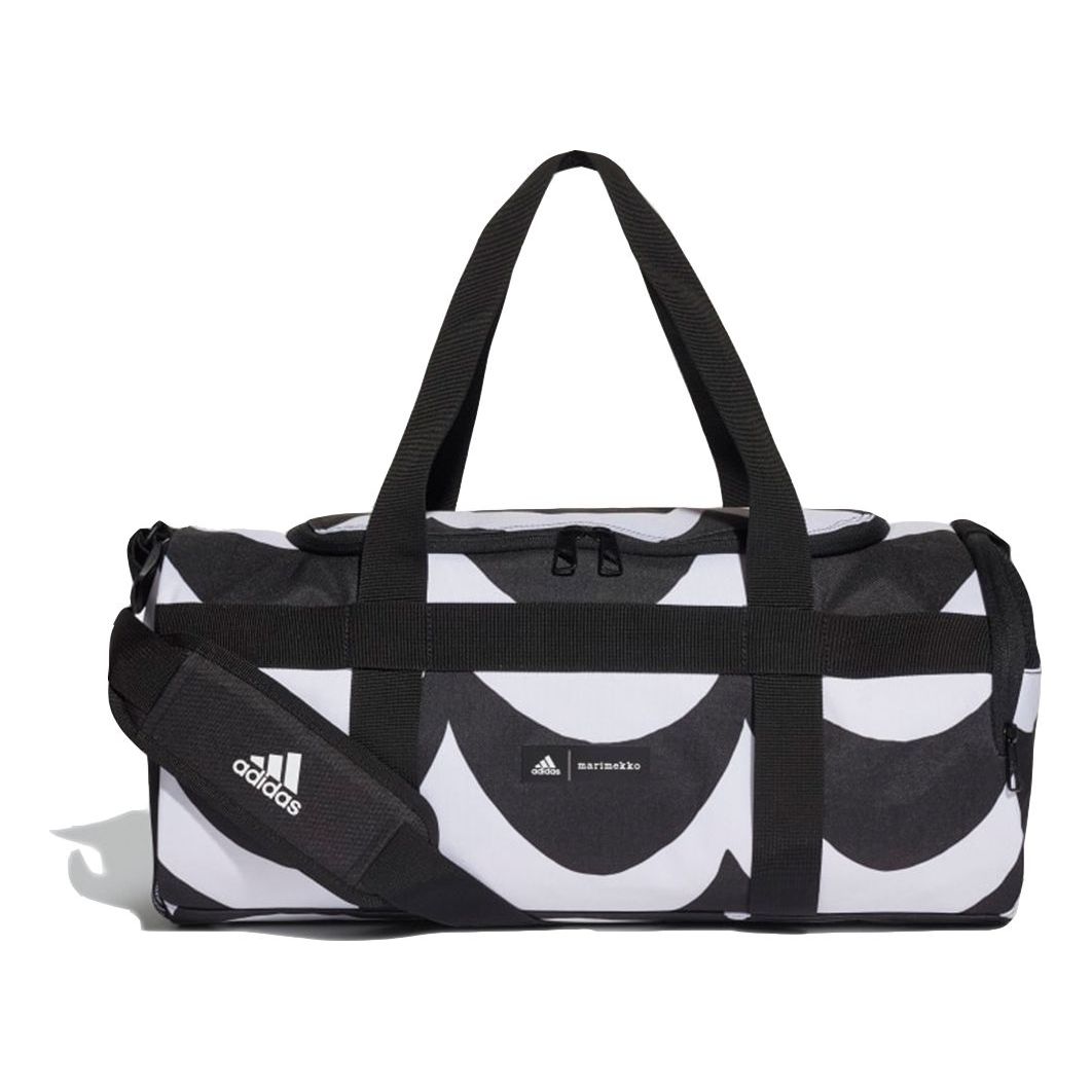 (WMNS) adidas Small Duffel Bag with Marimekko Laine Allover Print 'White Black' GV2106