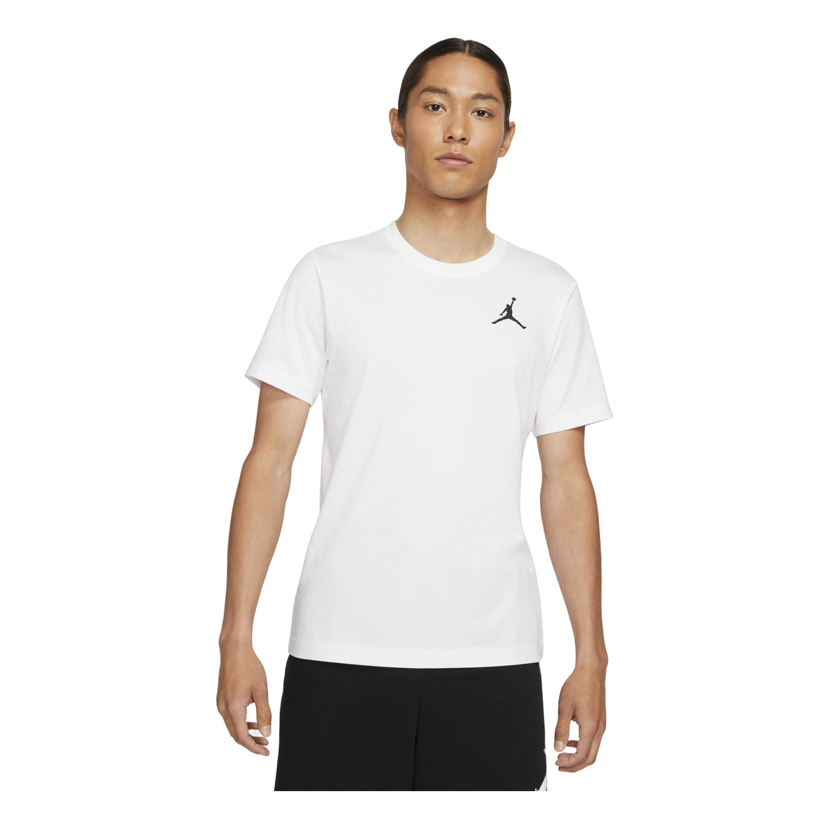 Air Jordan Jumpman Logo Embroidery Sports Round Neck Short Sleeves T Shirt Men s White DC7486-100