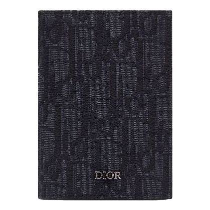 DIOR Bi-Fold Card Holder 'Black Oblique Jacquard' 2ESCH138YSE-H03E