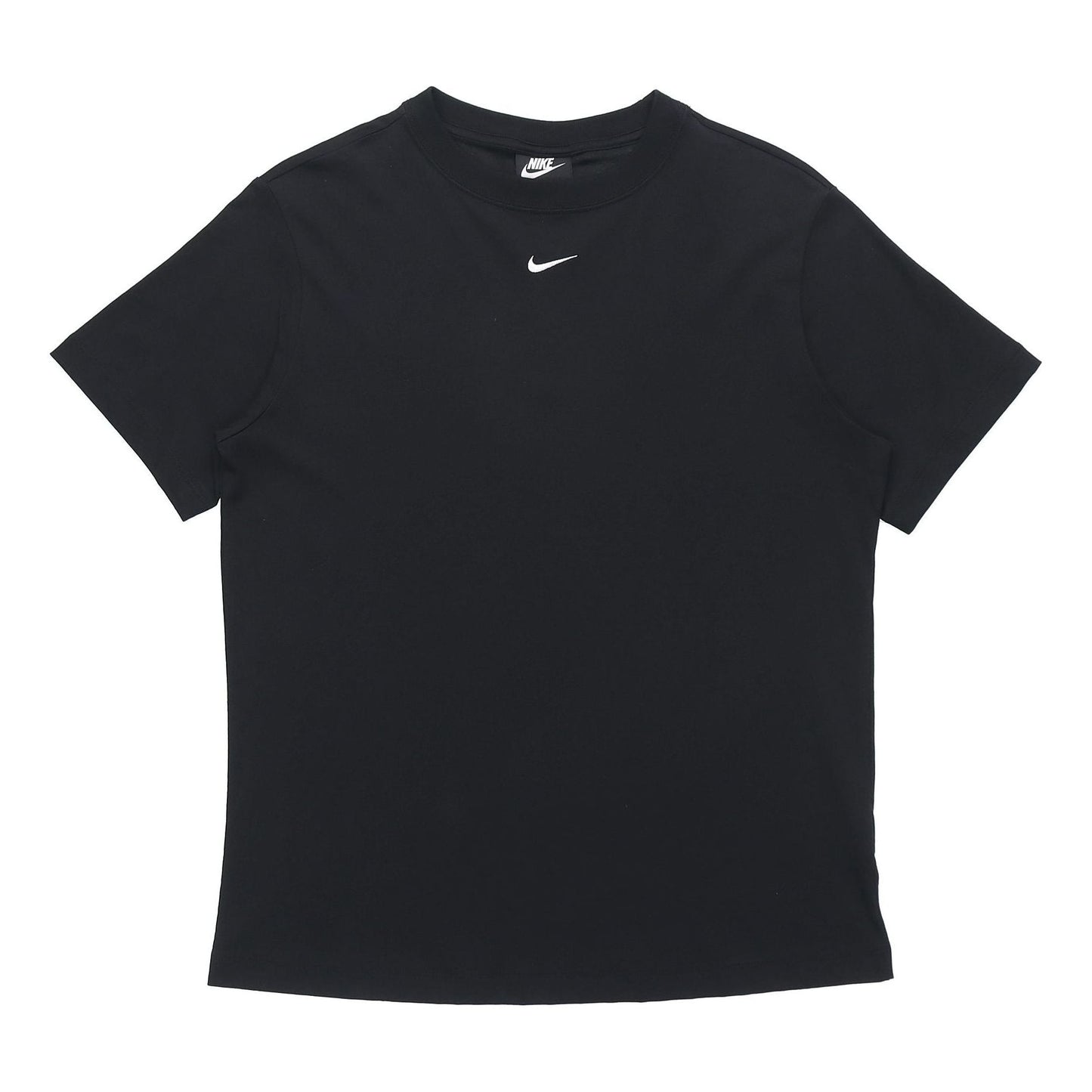 (WMNS) Nike Solid Color Casual Round Neck Short Sleeve Black T-Shirt DH4256-010